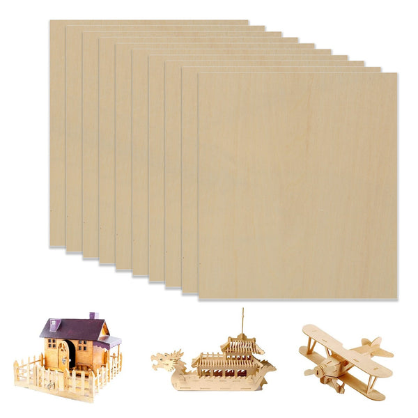 10 láminas de contrachapado A4 de 3 mm de grosor (+/- 0,2 mm) de madera de tilo, 21 x 29,7 x 0,3 cm para grabado.