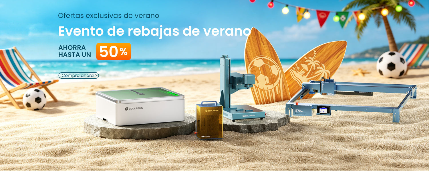 Sculpfun Rebajón de Verano 2026 – Hasta -50% en grabadores láser y complementos. ¡Cómpralo ya!