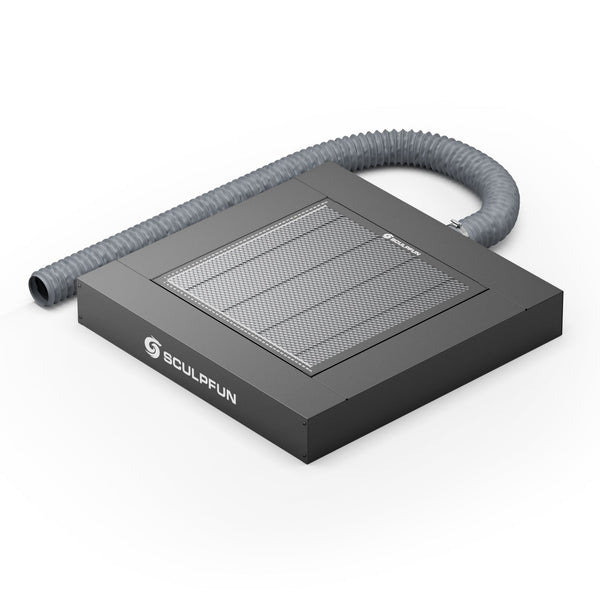 SCULPFUN H5 Gen2 Plataforma de escape de corte de panal Cama láser de panal de 650 × 650 mm con ventilador de extracción de humos