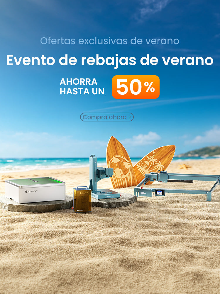 Sculpfun Rebajón de Verano 2026 – Hasta -50% en grabadores láser y complementos. ¡Cómpralo ya!